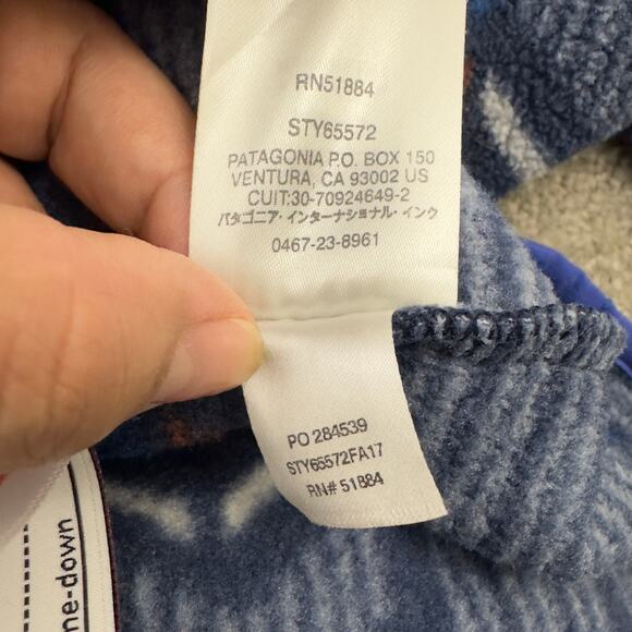 Patagonia Synchilla Snap-T blue pullover Y-L/12 - Picture 7 of 12